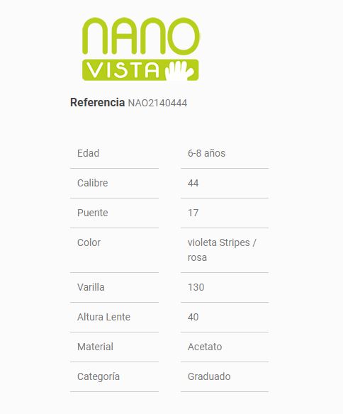 Nanovista MAGIC cal. 44 (6-8 años)