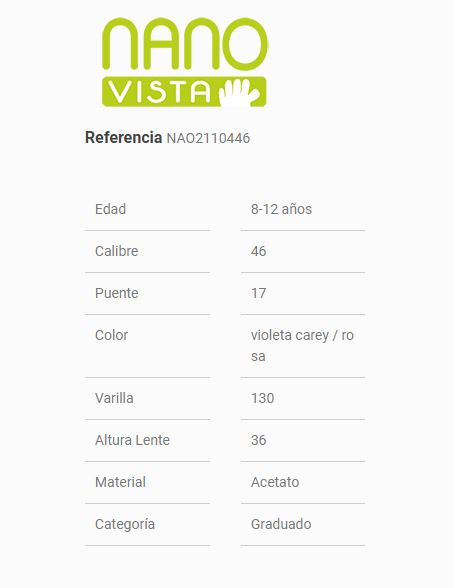 Nanovista STARDUST cal. 46 (8-12 años)