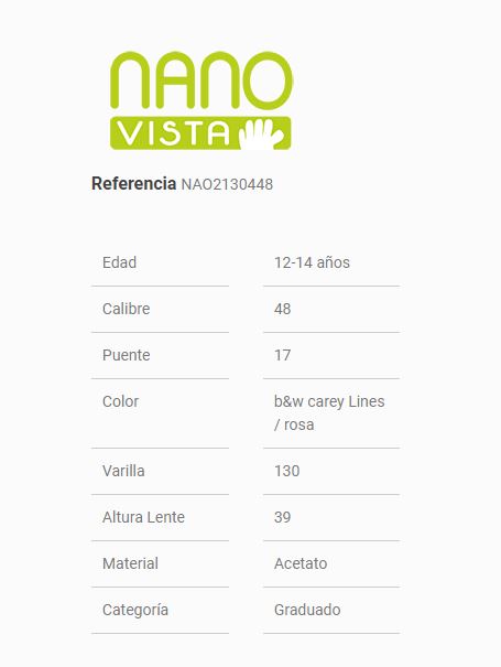 Nanovista SPARK cal. 48 (12-14 años)
